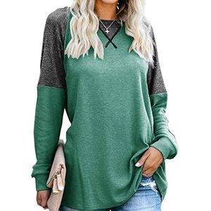 Green & Gray Long Sleeve Shirt